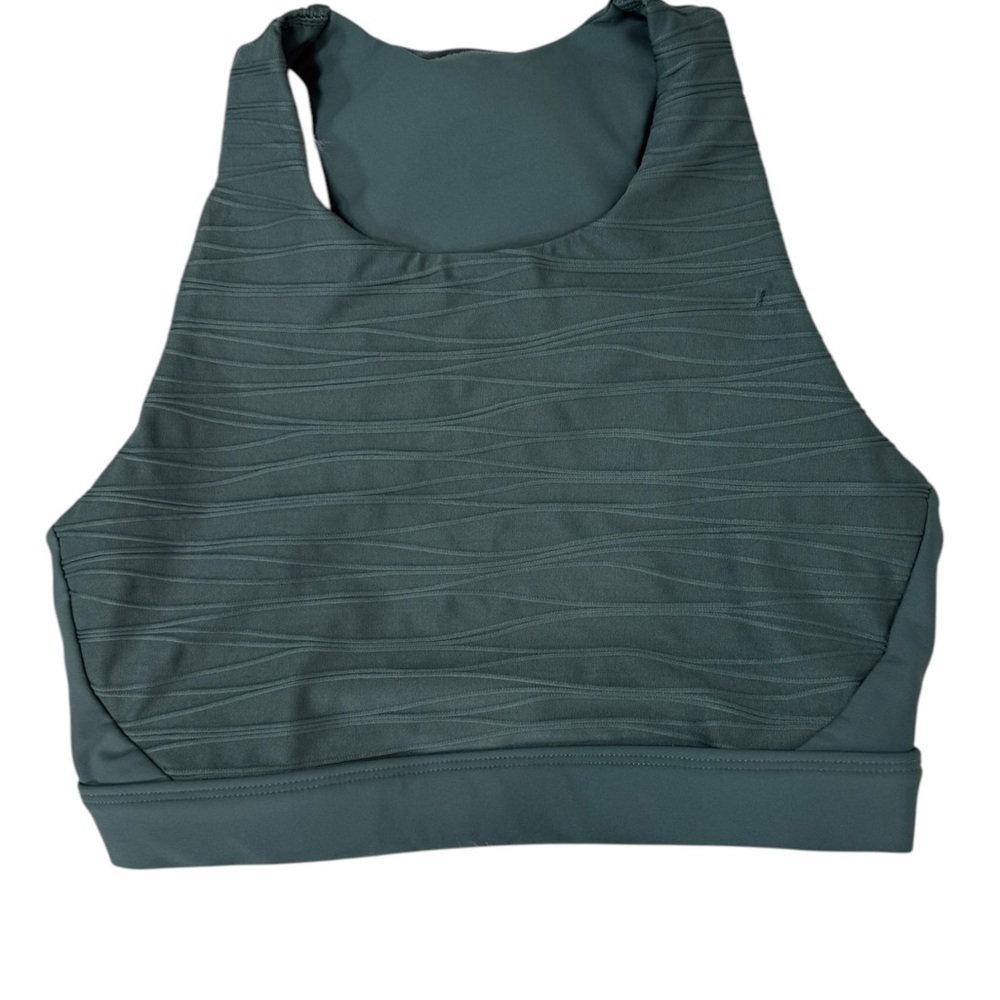 Women's Green Textured Sports Bra‎​